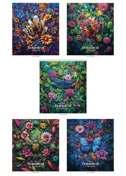Комплект 5 шт загальних зошитів Botanical treasury. Зошит Школярик 96 арк. у клітинку 3466 4820006471385 4820006471385_096-3466K фото