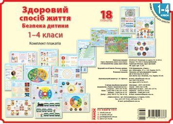 Здоровий спосіб життя. Безпека дитини. 1-4 класи. Комплект плакатів для початкової школи 9789667493387 фото