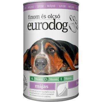 Корм вологий EuroDog Liver для собак шматочки в желе з печінкою 1,24 кг 848033***** фото
