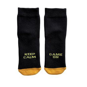 Дитячі МАХРОВІ шкарпетки з індійської бавовни KEEP CALM / GAME ON 423008 423008 фото