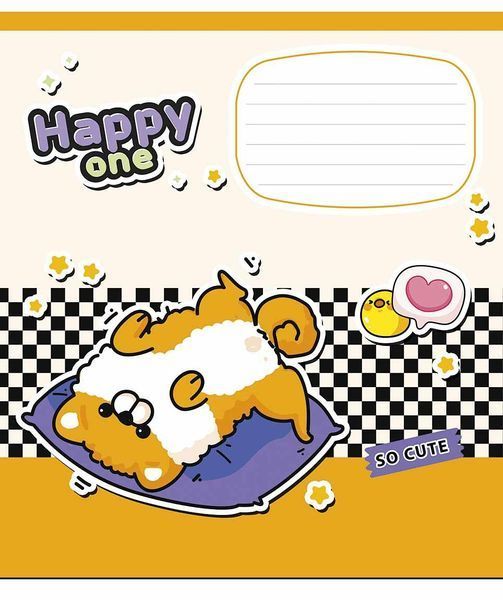 Комплект 5 шт учнівських зошитів Happy one. Зошит Школярик 18 арк. у клітинку 3532 4820006472429 4820006472429_018-3532K фото