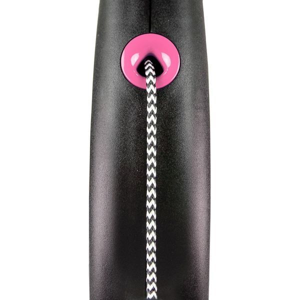 Повідець-рулетка Flexi для собак Black Design трос рожева розмір S 5 м/12 кг 4000498033319 4000498033319 фото