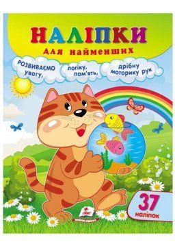 Наліпки для найменших. Зручний великий формат і 37 наліпок. Кіт 9789664663554 фото