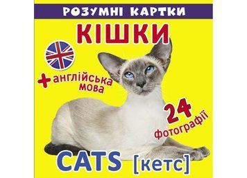 Розумні картки. Кішки. 12 карток (Crystal Book) F00020496 фото