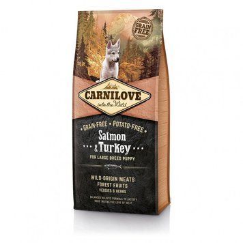 Корм сухий Carnilove Puppy Large Breed Salmon and Turkey для цуценят великих порід з лососем та індичкою 12 кг 150816/8846 фото