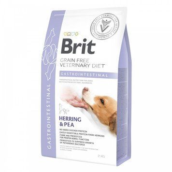 Корм сухий Brit Grain Free VetDiet Dog Gastrointestinal для дорослих собак з порушенням травлення з оселедцем лососем та горохом 8595602528127 170944/528127 фото