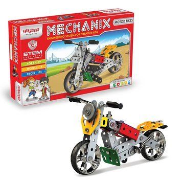 Металевий конструктор розвиваючий MECHANIX Мотоцикли (155 елм./14 моделей) Zephyr 8904136010082 1008 8904136010082 фото