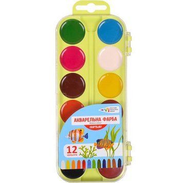 Акварель 12 кольорів, медова 312046/Cr 4820072539958 312046/Cr фото