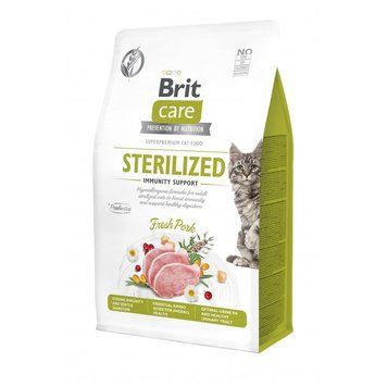 Корм сухий Brit Care Cat Grain Free Sterilized Immunity Support для стерилізованих котів для підтримки імунітету зі свининою 8595602565061 фото