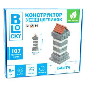 Будівельний набір для творчості з міні-цеглинок BLOCKY Башта Strateg (31022) 31022 фото