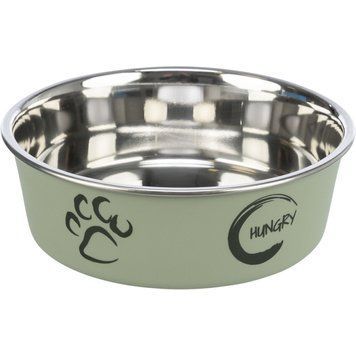 Миска Trixie для котів з нержавіючої сталі і пластиковим покриттям 0.8 л 17 см 4011905252438 4011905252438_2 фото