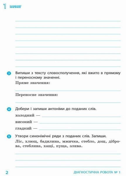 НУШ Українська мова та читання. 4 клас. Діагностичні роботи Н530326У 9786170968920 9786170968920 фото