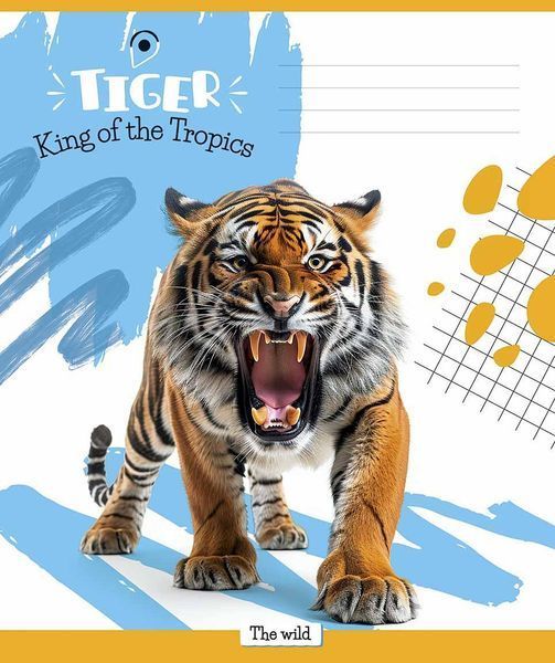 Зошит учнівський, набір 5 шт, King of the Tropics ВД-лак. Зошит Star у лінію 18 арк. 3421 4820006472092 4820006472092_018-3421L фото