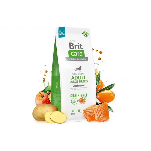 Корм сухий Brit Care Dog Grain-free Adult Large Breed для дорослих собак великих порід беззерновий з лососем 3 кг 8595602558902 8595602558902 фото