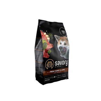 Корм сухий Savory Large Breeds rich in Fresh Turkey and Lamb для дорослих собак великих порід від 25 кг зі свіжим ягням та індичко 4820232630235 4820232630235 фото