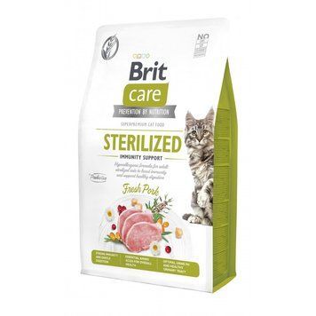 Корм сухий Brit Care Cat Grain Free Sterilized Immunity Support для стерилізованих котів для підтримки імунітету зі свининою 8595602565078 фото