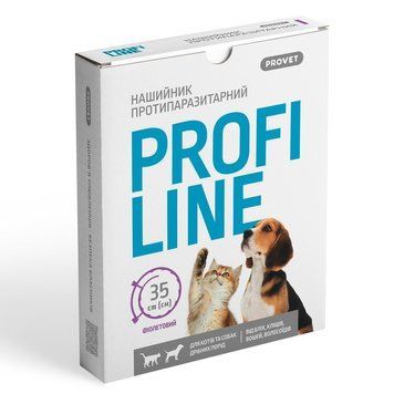 Нашийник Provet PROFILINE для котів та собак інсектоакарицид фіолетовий 35 см PR243094 PR243094 фото
