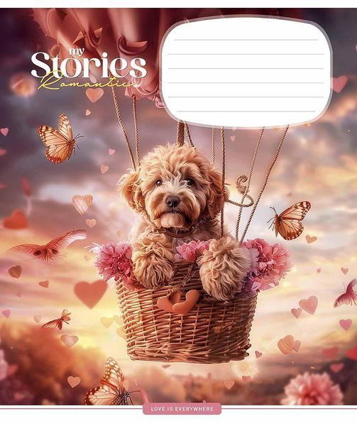 Комплект 5 шт зошитів учнівських Romantic stories. Зошит Школярик 12 арк. у клітинку 3464 4820006473198 4820006473198_012-3464K фото