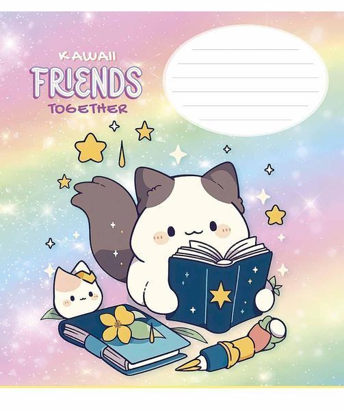 Комплект 5 шт учнівських зошитів kawaii. Зошит Школярик 12 арк. у лінію 3422 012-3422L 4820006473204 4820006473204_3 фото