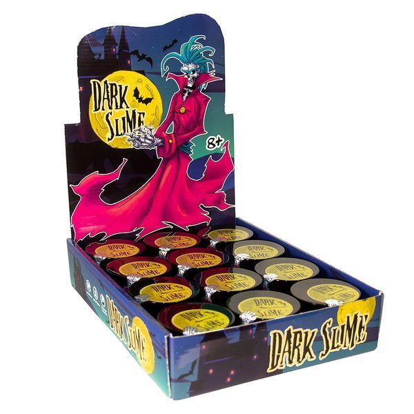Слайм Strateg Dark slime з декором українською мовою (71829) 71829 фото