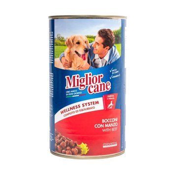 Корм вологий Migliorcane для собак з яловичиною 1,250 кг 8007520011549 1152***** фото