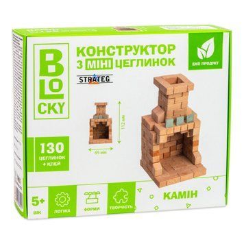 Будівельний набір для творчості з мініцеглинок BLOCKY Каміна Strateg (31025) 31025 фото