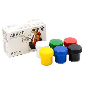 Фарби акрилові 7С 10 мл 6 кольорів 7C50601 4820219217480 7C50601 фото