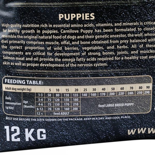 Корм сухий Carnilove Puppy Salmon and Turkey для цуценят усіх порід з лососем та індичкою 12 кг 150815/8822 фото