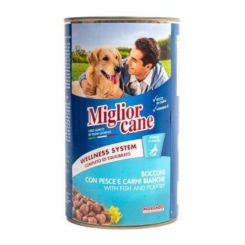 Корм вологий Migliorcane для собак з рибою та птицею 1,250 кг 8007520011525 1148 (1d)***** фото