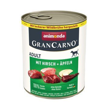Корм GranCarno Adult Deer with Apple консервований для собак з олениною і яблуком 800 г 4017721824842 фото