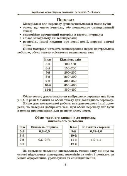 Книга Українська мова. Збірник диктантів і переказів. 7&mdash;9 класи ЗБК010 Основа Автор - В. В. Паращич ГДШ011 9786170041807 9786170041807 фото