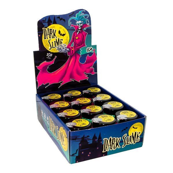 Слайм Strateg Dark slime українською мовою з кулями (71831) 71831 фото