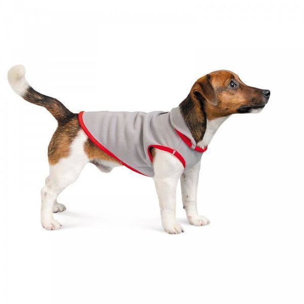 Жилет Pet Fashion Fleecy для собак сірий/червоний ХS2 4823082419616 4823082419616 фото