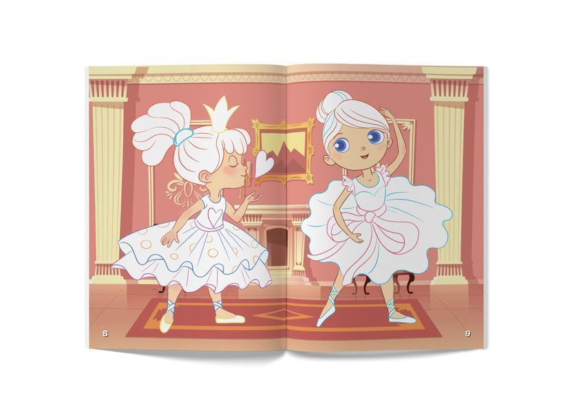 Перші розмальовки з кольоровим контуром і наліпками. Принцеси (Crystal Book) F00023902 фото