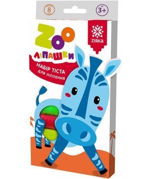Тісто для ліплення ZOOліпашки Зебра 35г/8кол/8ст 2000001402122 фото