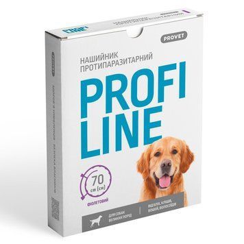 Нашийник Provet PROFILINE для собак великих порід інсектоакарицид фіолетовий 70 см PR243098 PR243098 фото
