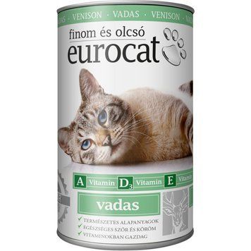 Корм волого EuroCat Venison для котів кусочки в желе з олениною 415 г 5999886848149 фото
