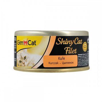 Корм вологий GimCat Shiny Cat Filet для котів з куркою та рисом 70 г G-413808/412887 фото