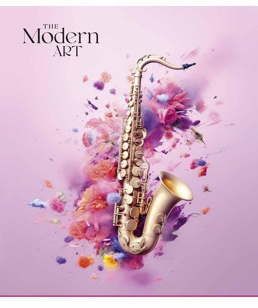 Набір 5 шт, зошит загальний, The modern art (УФ-лак). Зошит Star у клітинку 96 арк. 3324 4820006476489 4820006476489_12 фото