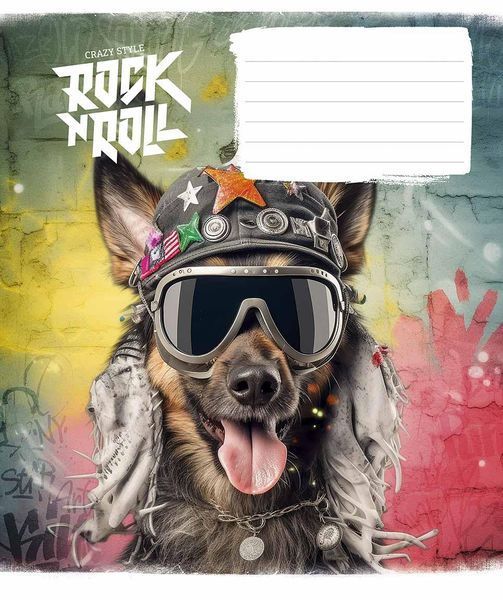 Набір 5 шт, зошит учнівський, RocknRoll (ВД-лак). Зошит Star у лінію 24арк. 3277 4820006472115 4820006472115_11 фото