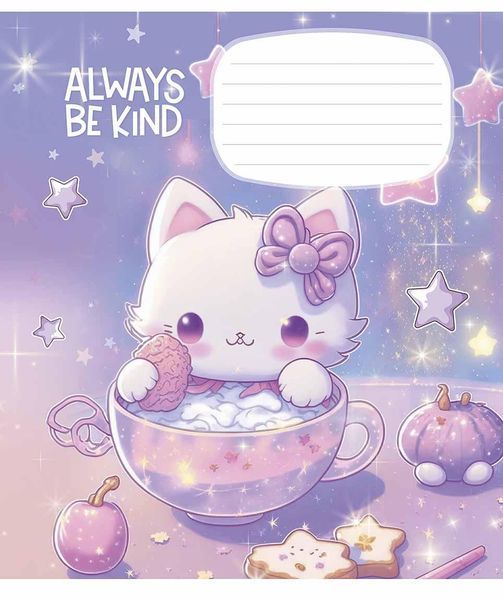 Комплект 5 шт учнівських зошитів Always be kind. Зошит Школярик 12 арк. у косу лінію 3265 012-3265C 4820006473211 4820006473211 фото