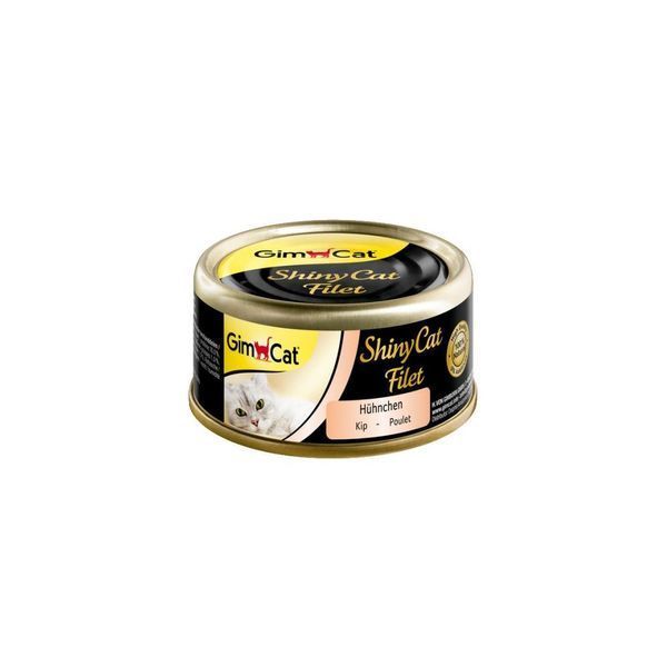 Корм вологий GimCat Shiny Cat Filet для котів з куркою та рисом 70 г G-413808/412887 фото