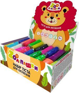 Тісто для ліплення ZOOліпашки шоу-бокс Лев 20г/12кол/60ст 2000001402108 фото