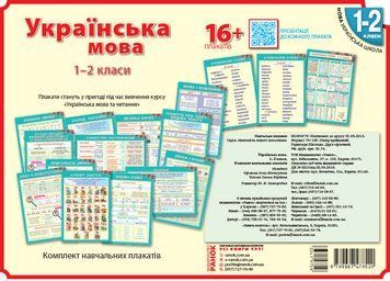 Книга Українська мова. 1-2 класи. Плакати для початкової школи. Ранок Автор - Ефимова И. В.; Чекина Е. Ю. О693046У 9789667478520 9789667478520 фото