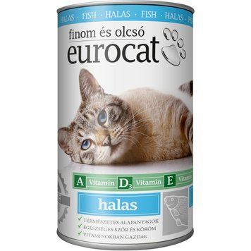 Корм волого EuroCat Fish для котів кусочки в желе з рибою 415 г 5999886848101 фото