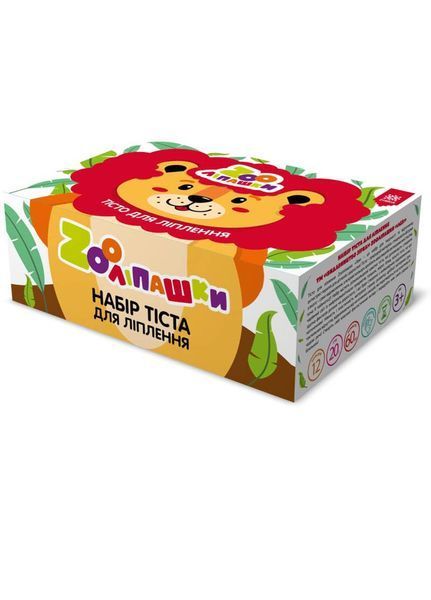 Тісто для ліплення ZOOліпашки шоу-бокс Лев 20г/12кол/60ст 2000001402108 фото