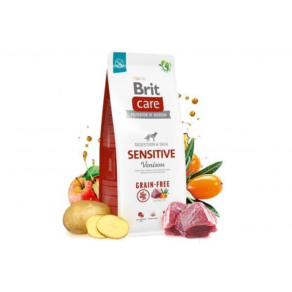 Корм сухий Brit Care Dog Grain-free Sensitive для собак з чутливим травленням та харчовою непереносимістю беззерновий з олениною 8595602559152 8595602559152 фото