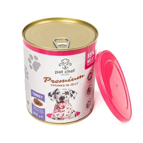 Вологий корм для собак Pet Chef з Індичкою 800 г 93670 фото