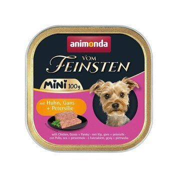 Корм вологий Animonda Vom Feinsten Mini для дорослих собак малих порід з куркою, гускою + петрушка 100 г AM-82359 фото