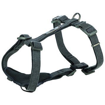 Шлея Trixie CityStyle H-harness для собак бавовна S&ndash;M 42&ndash;60 см 15 мм чорна 4053032683273 4053032683273 фото